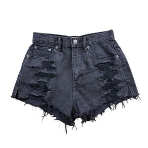 Pull&Bear Distressed Denim Shorts